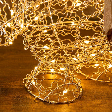 Orsetto "Teddy Bear" luminoso con led bianco caldo champagne per interno