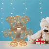 Orsetto Teddy Bear luminoso con led bianco caldo champagne per interno