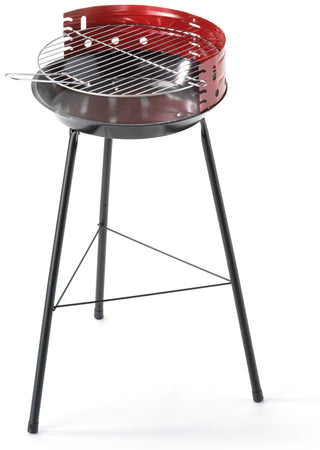 Ompagrill Barbecue 4 Posizioni Griglia Acciaio Cromato Ø Cm. 40 - H Cm. 75