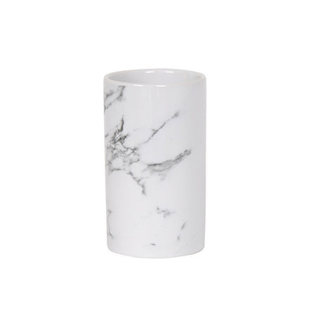 Porta Spazzolino In Ceramica Toscana- Bianco- Spire- Pezzi 1