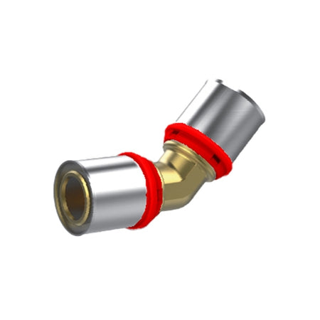 Raccordo A Pressare Ikaro Curvo Doppio A 45Â°- Diam. 32 -Conf- Ikaro- Pezzi 1