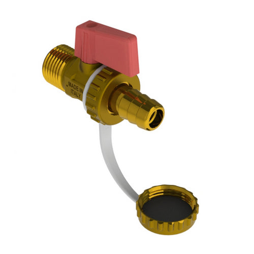 Valvola Scarico Caldaia Leva Rossa- 1/2 X 3/4- Eurot- Pezzi 1