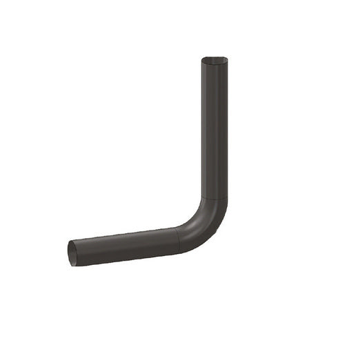 Tubo A Squadra In Ottone- D. 32 25X18 Nero Opaco- Ghidi- Pezzi 1