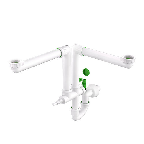 Sifone Salva Spazio 2 Vie Ring-One Per Lavelli Cucine- 11/2- Bonom- Pezzi 1