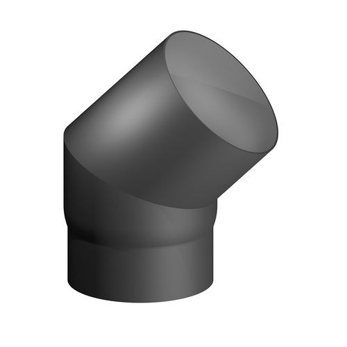 Curva Acciaio Al Carbonio Smaltato 45Â° Mf Per Stufe A Legna- Diam. 130- Dk- Pezzi 1