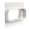 Placca Per Passaggio A Muro Da Tubo Tondo A Rettangolare- Mm 220X90- First- Pezzi 1