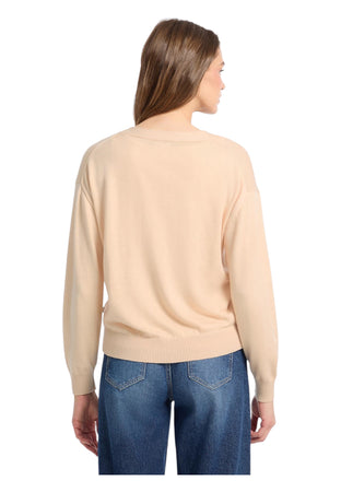 GUESS JEANS Cardigan mini logo triangolo Donna Guess Jeans da donna