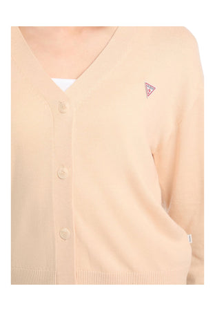 GUESS JEANS Cardigan mini logo triangolo Donna Guess Jeans da donna