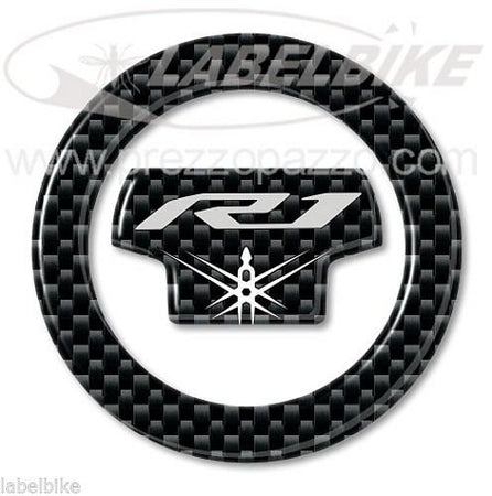 ADESIVO in GEL 3D PROTEZIONE TAPPO per SERBATOIO MOTO YAMAHA YZF R1 R 1 Carbonio