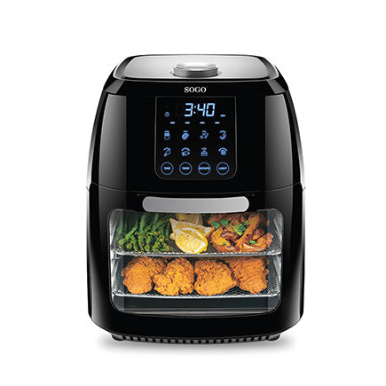 SOGO Friggitrice 3in1 ad aria + forno multifunzione / 1800W / 10L / timer 60min / controllo touch / ricettario
