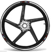 STRISCE ADESIVE compatibili per MOTO BMW S1000 RR adesivi CERCHI 17' tuning
