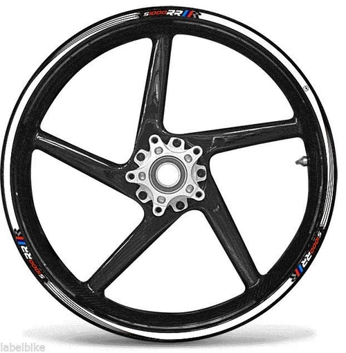STRISCE ADESIVE compatibili per MOTO BMW S1000 RR adesivi CERCHI 17' tuning