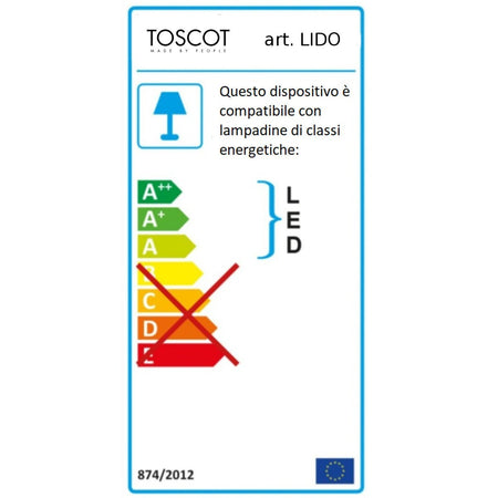 Applique Toscot LIDO 1071 GX53 7W LED IP55 lampada parete terracotta refrattaria rustica esterno