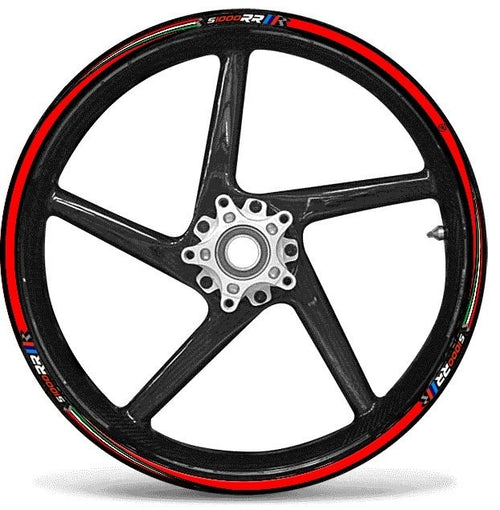 STRISCE ADESIVE compatibili per MOTO BMW S1000 RR adesivi CERCHI 17' tuning