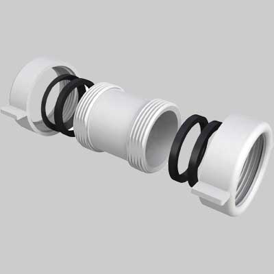 Raccordo Di Giunzione Femmina/Femmina Con 2 Ghiere E Guarnizione 40 X 40 - 1 Pezzi - Idroweb