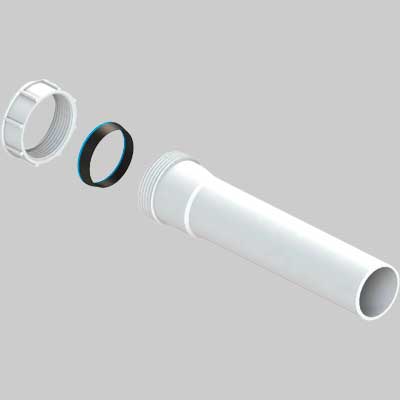 Prolunga Universale Con Ghiera E Guarnizione 11/2 X Ø40 - H.200 Mm - 1 Pezzi - Idroweb