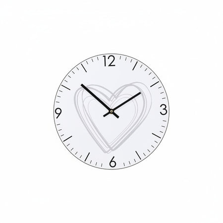 Orologio Muro Cuore A Matita- - Ø Cm.30 - 1 Pezzi Xtra
