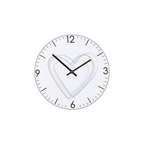 Orologio Muro Cuore A Matita- - Ø Cm.30 - 1 Pezzi Xtra