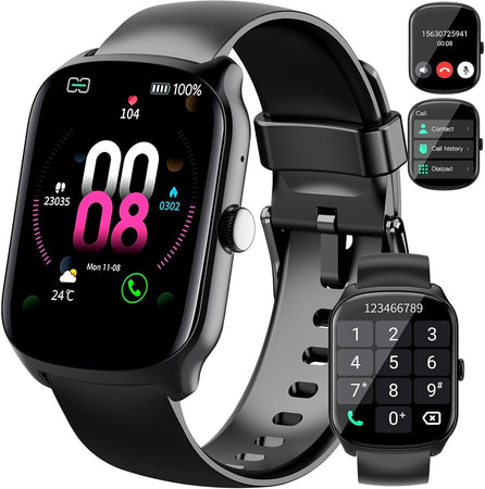Smartwatch Uomo Donna, 1.95" Schermo Curvo Orologio Chiamate 110 Modalità IP68