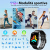 Smartwatch Uomo Donna, 1.95 Schermo Curvo Orologio Chiamate 110 Modalità IP68