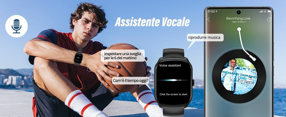 Smartwatch Uomo Donna, 1.95" Schermo Curvo Orologio Chiamate 110 Modalità IP68