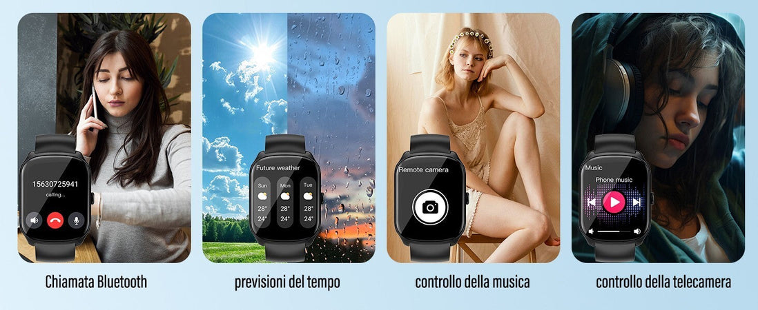 Smartwatch Uomo Donna, 1.95" Schermo Curvo Orologio Chiamate 110 Modalità IP68