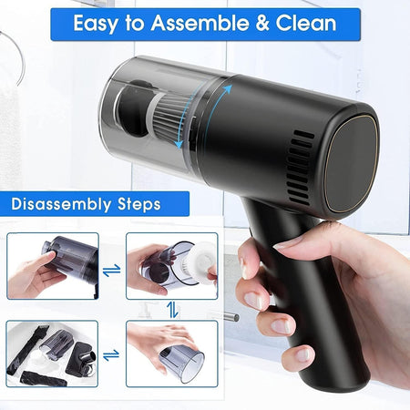 WHJC Mini Aspirabriciole Senza Fili 9000Pa Ricaricabile Portatile Leggero