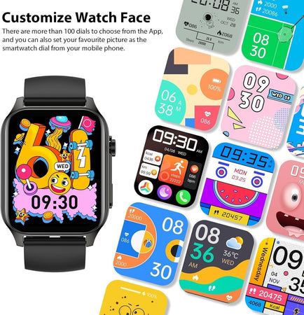 Smartwatch Uomo Donna Chiamate Orologio Contapassi IP68 110+ Sportivo