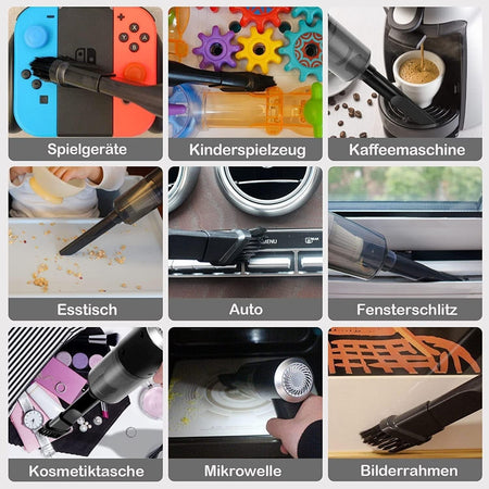 WHJC Mini Aspirabriciole Senza Fili 9000Pa Ricaricabile Portatile Leggero