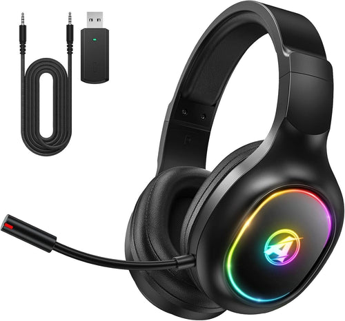 Cuffie gioco wireless Awinnasey PH1 2,con microfono, 4 GHz per PS5,PS4 PC Mac