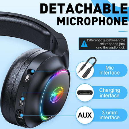 Cuffie gioco wireless Awinnasey PH1 2,con microfono, 4 GHz per PS5,PS4 PC Mac