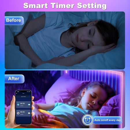 Realky Striscia LED, 20M RGB Luci Camera da Letto, Bluetooth APP Controllato Mul