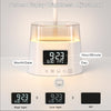 Lampada da Scrivania LED Con Luce RGB 3 Modalità di Colore Portapenne Orologio