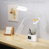 Lampada da Scrivania LED Con Luce RGB 3 Modalità di Colore Portapenne Orologio