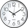Orologio da parete al quarzo moderno da 12 pollici numeri arabi silenzioso
