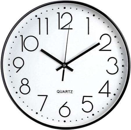 Orologio da parete al quarzo moderno da 12 pollici numeri arabi silenzioso