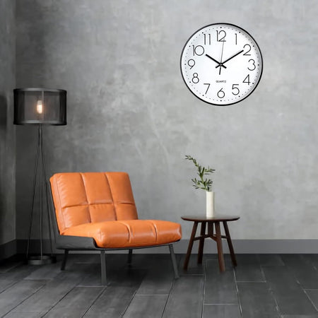 LENRUS, orologio da parete al quarzo moderno da 12 pollici, numeri arabi