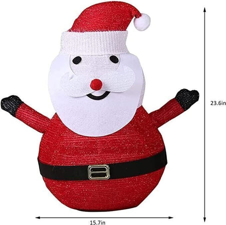Lampada Pupazzo Di Neve Di Natale Lanterna Pieghevole Da Prato A Led 40 Led Luce