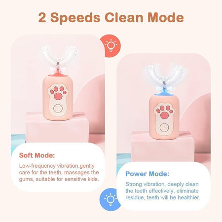 Spazzolino Elettrico, Spazzolino Elettrico Bambini Forma U, Spazzolino Bambini