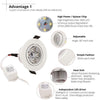 10 Faretti antiabbagliamento a LED Plafoniere Incasso con Downlight girevoli