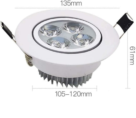 10 Faretti antiabbagliamento a LED Plafoniere Incasso con Downlight girevoli
