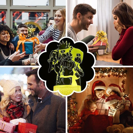 Anime 3D Night Light,adatto per la decorazione della camera dei bambini,2 motivi