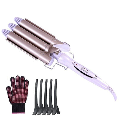 Curling Iron 3 barili Wave Iron per grandi onde Curling Ferro ceramico