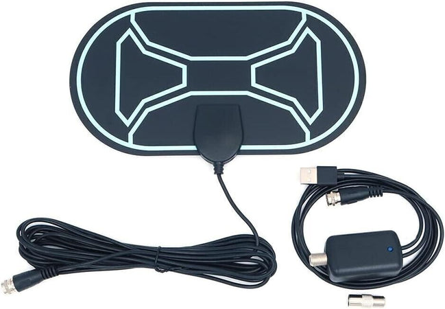 Antenna TV digitale HD amplificata, portata fino a 100 miglia, supporto 4K 1080p