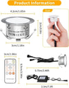 Sararoom Kit luci d incasso a LED dimmerabili, 10Pcs Φ1.65 in Luce per gradini