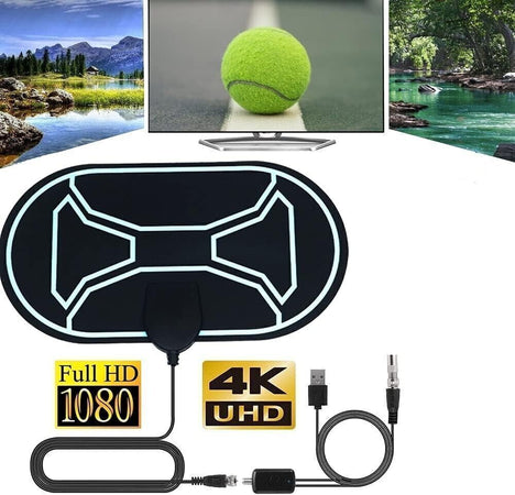 Antenna TV digitale HD amplificata, portata fino a 100 miglia, supporto 4K 1080p