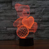 Coolzon Lampada 3D LED Illusion Lampada da comodino Lampade di ricarica USB
