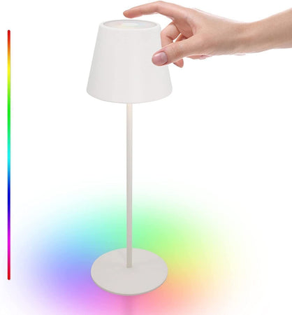 Lampada da Tavolo LED Ricaricabile, Lampada Touch Sense Dimmerabile 8 Colori, Im
