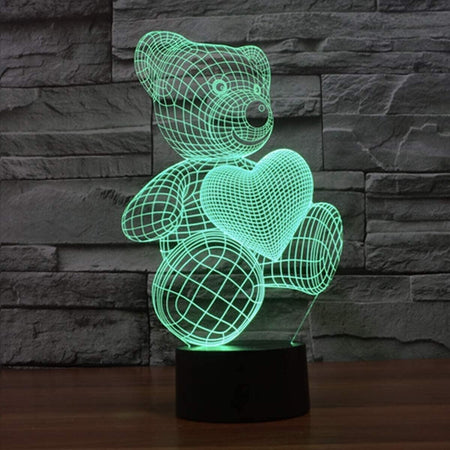 Coolzon Lampada 3D LED Illusion Lampada da comodino Lampade di ricarica USB