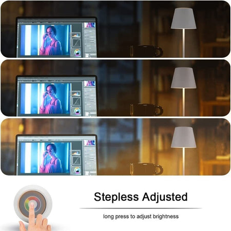 Lampada da Tavolo LED Ricaricabile, Lampada Touch Sense Dimmerabile 8 Colori, Im